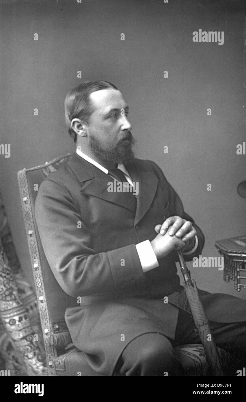Alfred Ernest Albert, Herzog von Edinburgh (1844-1900), Prince, dem zweiten Sohn von Königin Victoria: 1893 folgte seinem Onkel als Herzog von Sachsen-Coburg-Gotha. Foto veröffentlicht London c 1890. Woodburytype. Stockfoto