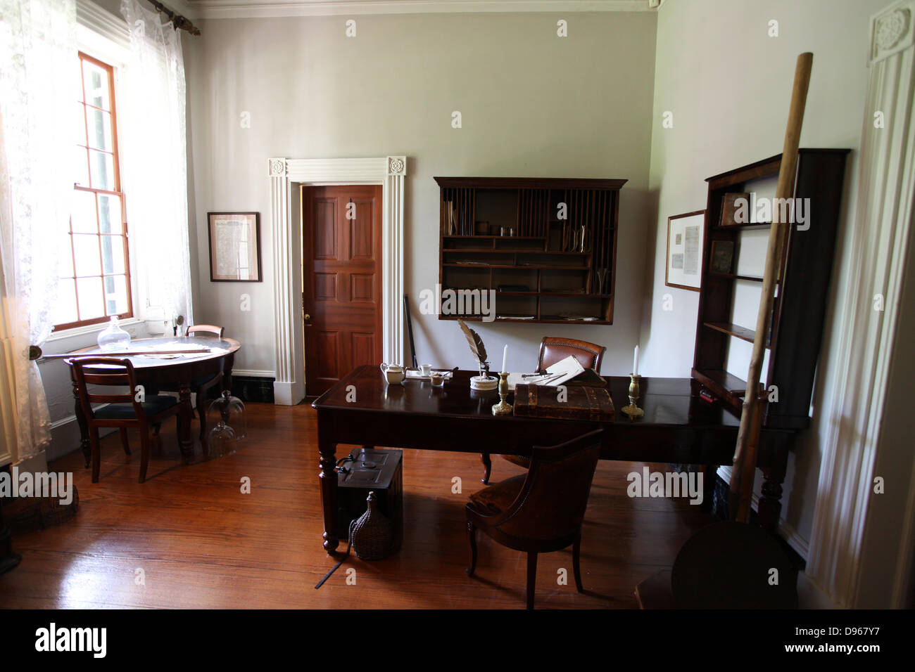 Büro in Oak Alley Plantation-Haus der Zuckerrohr-Plantage Besitzer Jacques Telesphore Roman.  Foto: Klaus Nowottnick Datum: 22. April 2013 Stockfoto