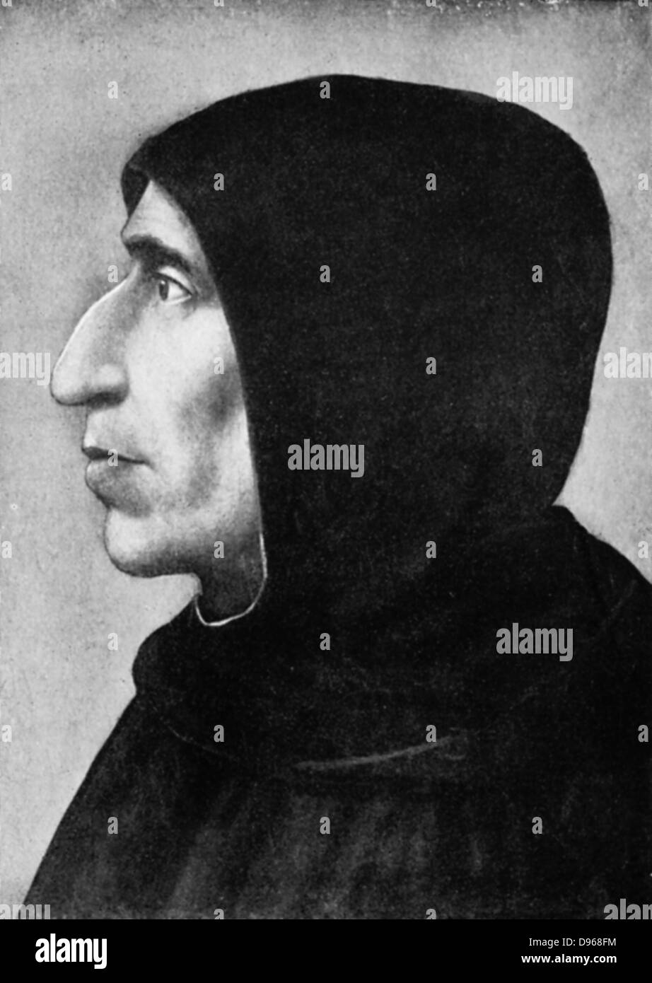 Giralomo Savonarola (1452-1498) italienischer politischer und religiöser Reformer, Mitglied des Dominikanerordens. Stockfoto