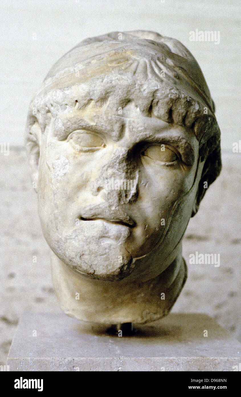 Philipp II. (382-336) König von Makedonien von 359 v. Chr.. Vater von Alexander dem großen. Porträtbüste Stockfoto