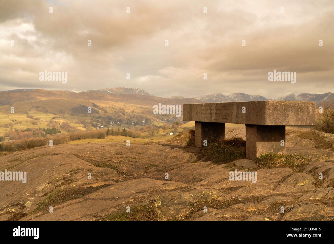 Orrest Kopf Widermere Lake Distrikt Cumbria gehen klettern Ansicht Stockfoto