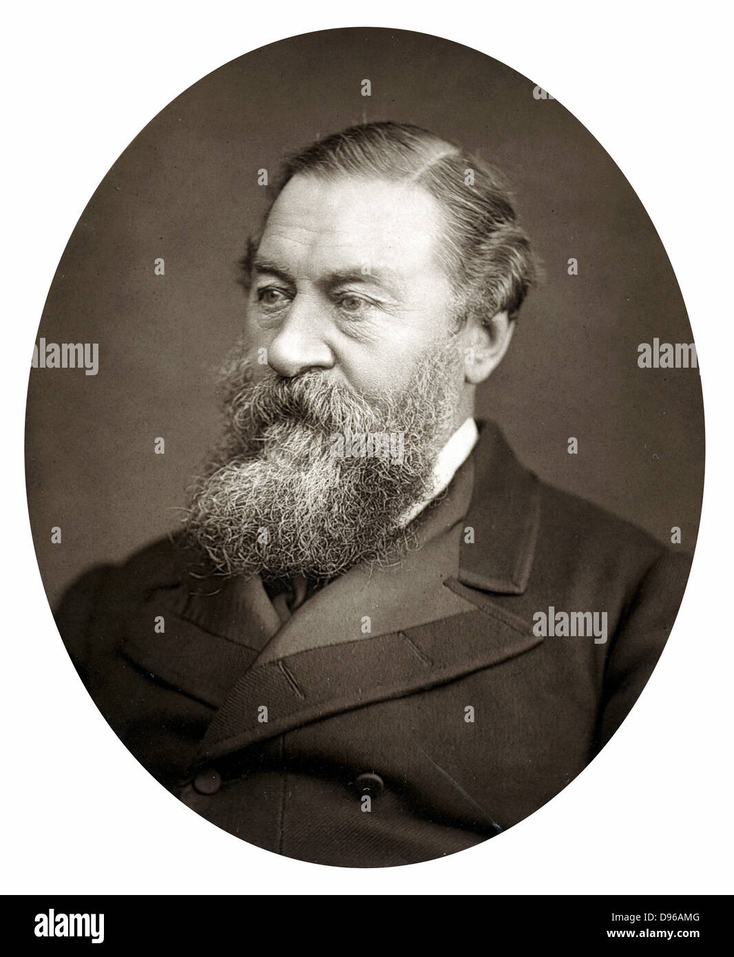 Samuel White Baker (1821-1893) English Explorer und gegen die Sklaverei Spoiler. Mit Speke half Quellen des Nil. Im Jahre 1864 erreicht und mit dem Namen Lake Albert Nyanza zwischen Uganda und Zaire. Foto London c 1880. Woodburytype. Stockfoto