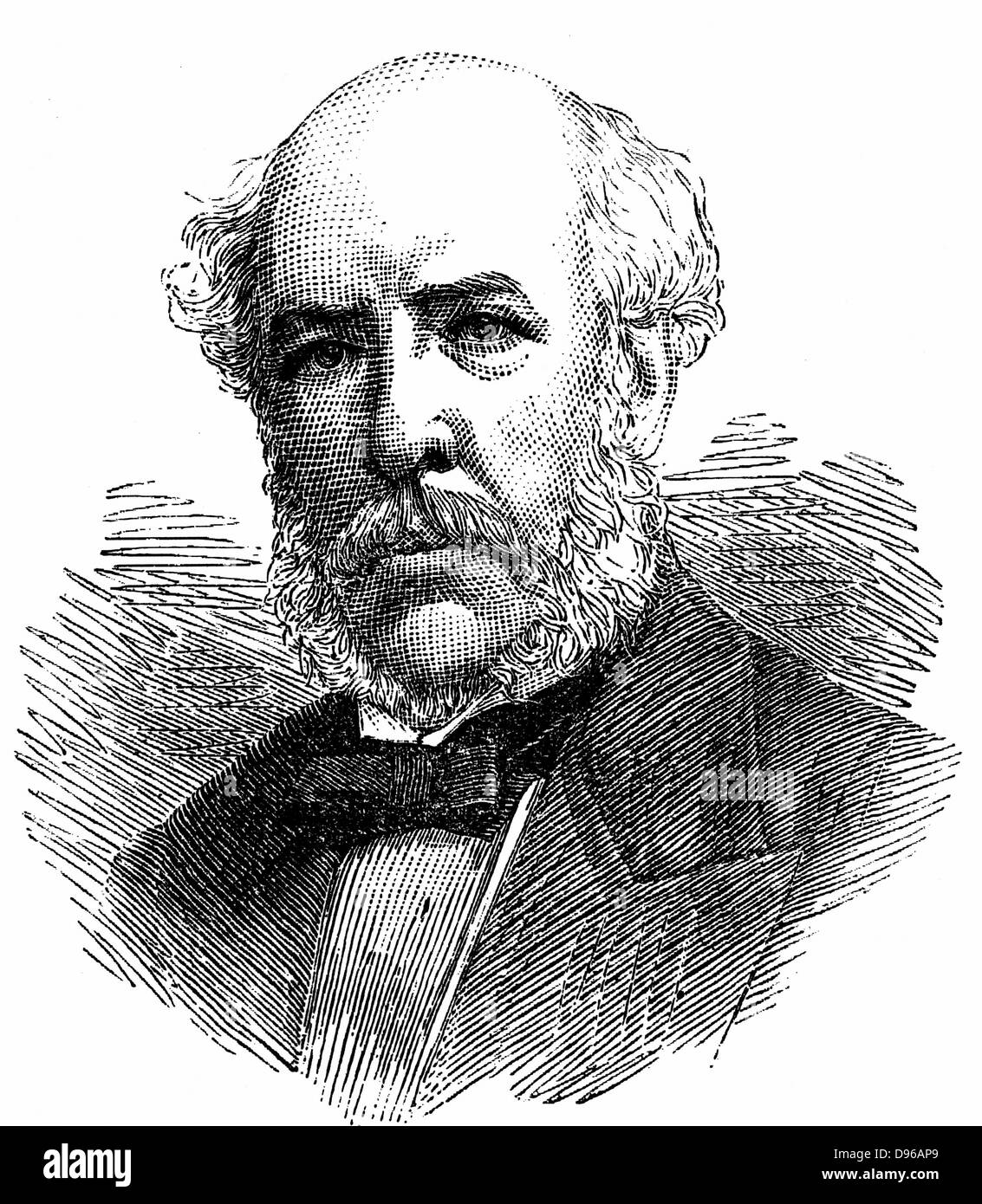 William Henry Barlow (1812-1902), britischer Ingenieur; erfunden Barlow saddleback Rail (1859); Ingenieur der Neuen Tay Bridge, Schottland, 1882. Gravur Stockfoto