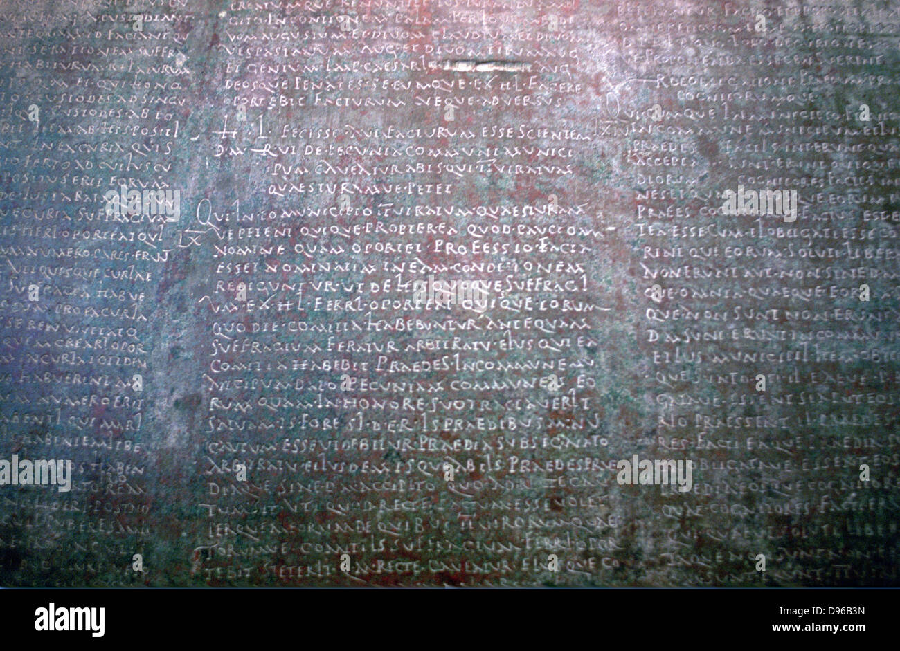 Ancinet römische Inschrift auf Stein aus Spanien. Archäologisches Museum, Madrid, Spanien. Stockfoto