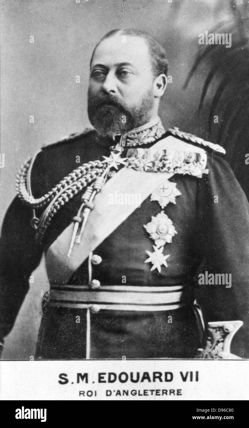 Edward VII. (1841-1910) König von Großbritannien aus dem Jahr 1901. Ältester Sohn von Königin Victoria. Zu fotografieren. Woodburytype. Stockfoto