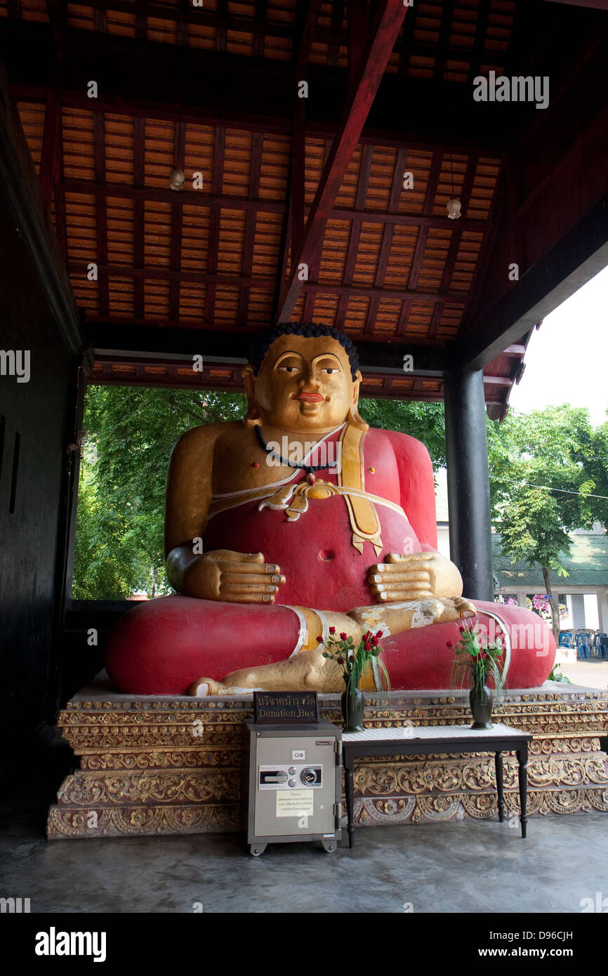 Fat Buddha, Wat Chedi Luang, Chiang Mai, Thailand Stockfoto