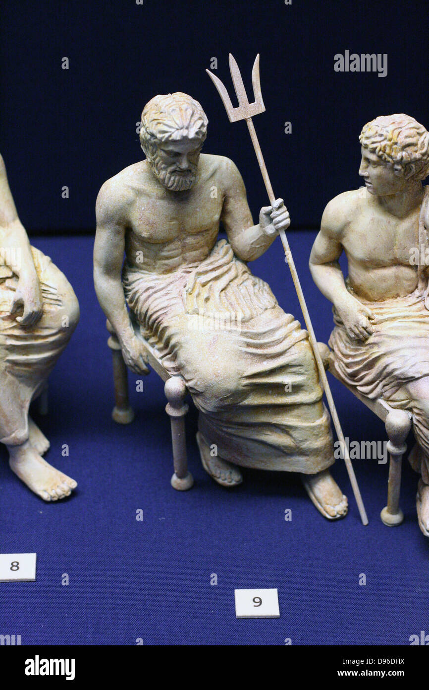 3-D-Erholung der Olympischen Götter des Parthenon Frieze. Von Bildhauern aus der Tsukuba University, Tokyo Universität der Künste. Stockfoto