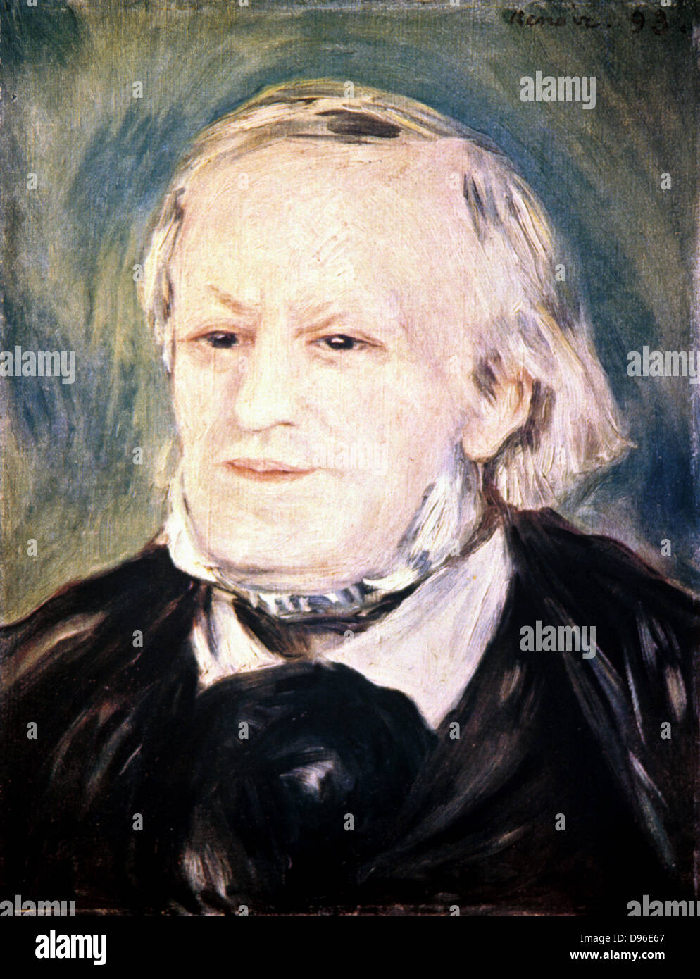 Richard Wagner (1813-1883), deutscher Komponist im Jahre 1882. Nach dem Porträt von Auguste Renoir. Stockfoto