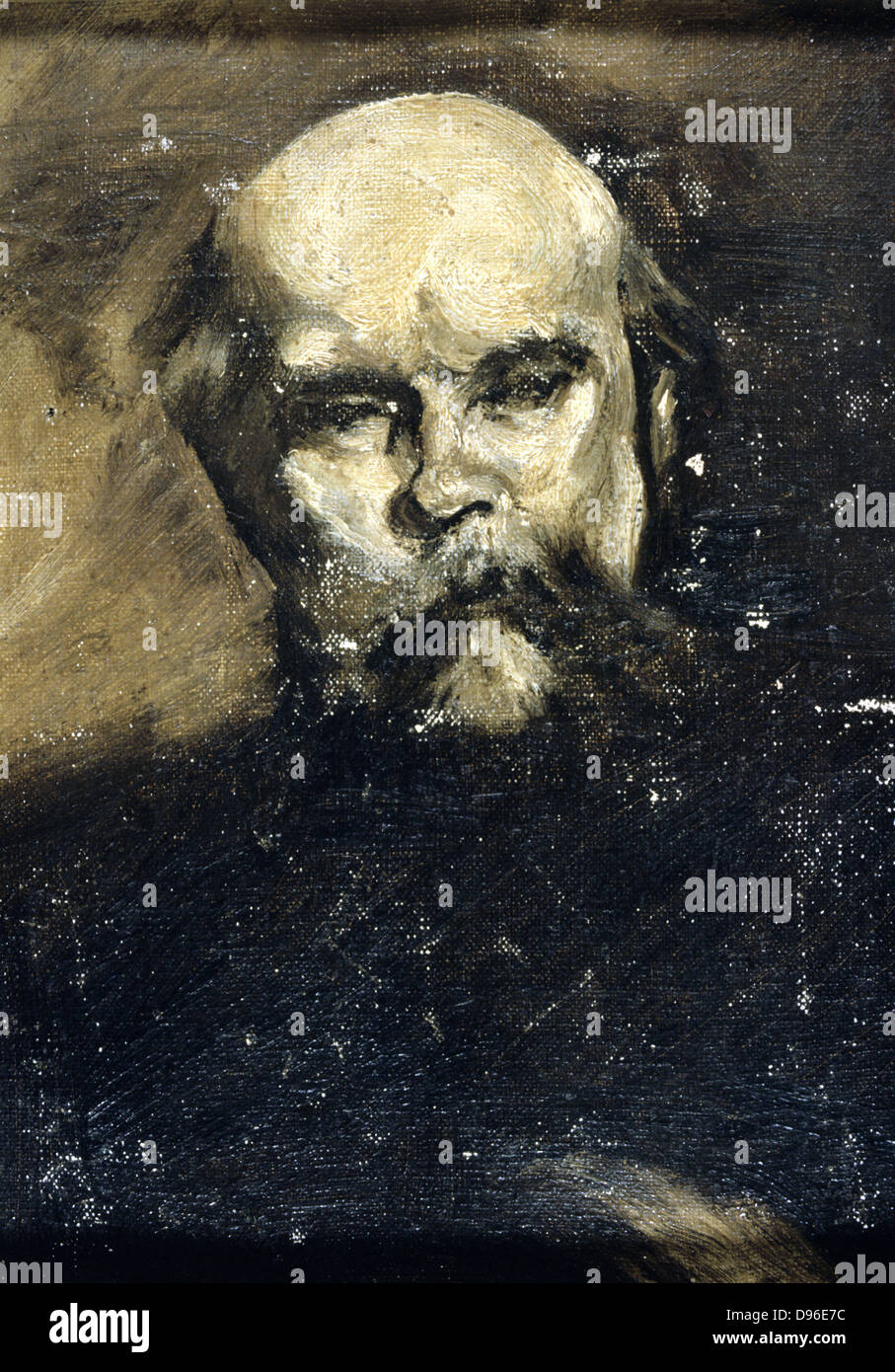 Französische Dichter Paul Verlaine (1844-1896).  Anonymes Porträt. Stockfoto