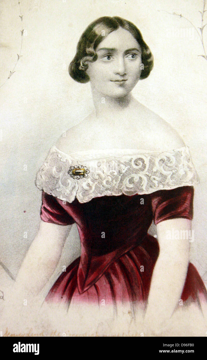 Jenny Lind, 1820-87. Dieses Porträt stammt aus über 1845, wenn Goldschmidt sah zuerst Lind in Leistung und sie war auf der Höhe ihres Ruhmes. Lind verwaltet Ihr Bild sorgfältig, um sicherzustellen, dass ihr Ruf für die Kombination von Popularität mit Seriosität überlebt hat. Stockfoto