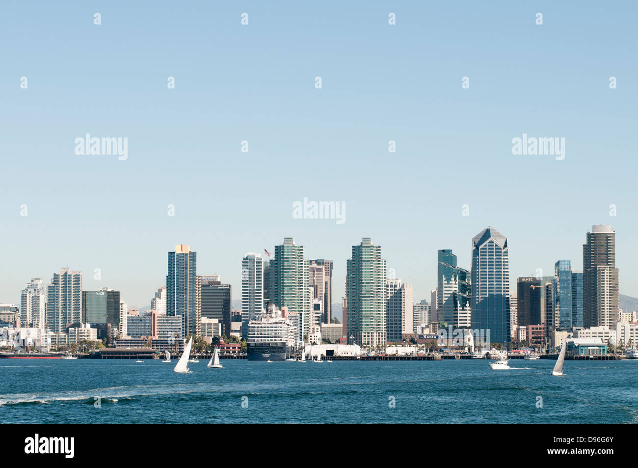 Skyline von San Diego, California, Vereinigte Staaten von Amerika Stockfoto