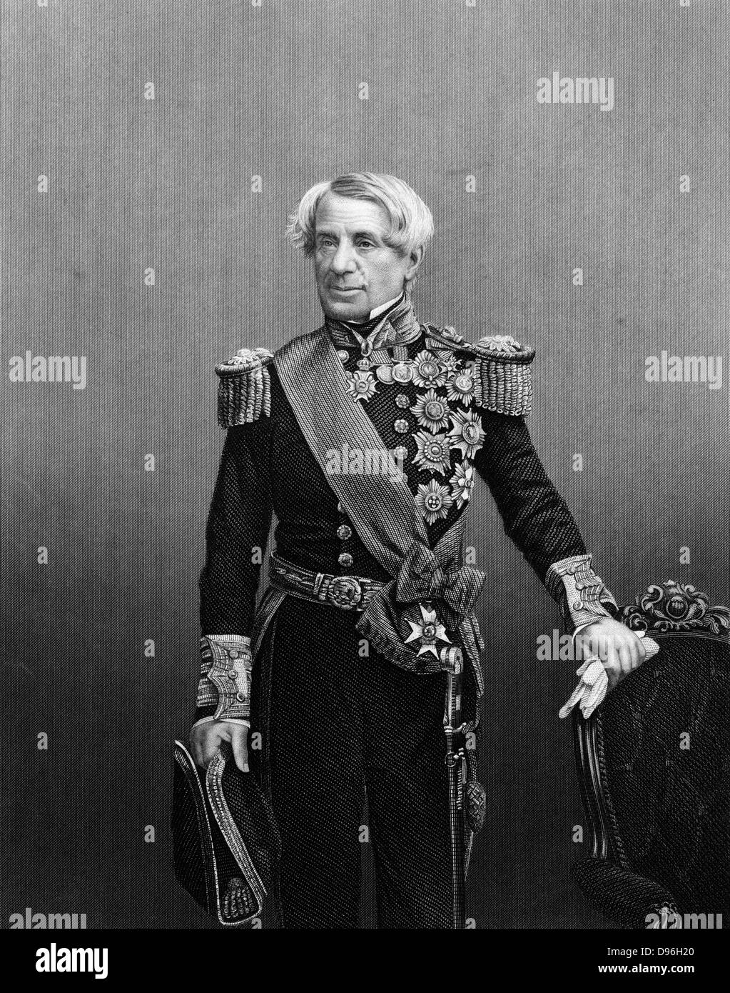 Edmund Lyons, lst Baron Lyon (1790-1858) British Naval Commander, c 1860. Konteradmiral der britischen Flotte im Schwarzen Meer während der Krim (Russisch-türkischen Krieg 1853-1856). Von "Die illustrierte Nachrichten der Welt'. (London, c 1860). Gravur. Stockfoto