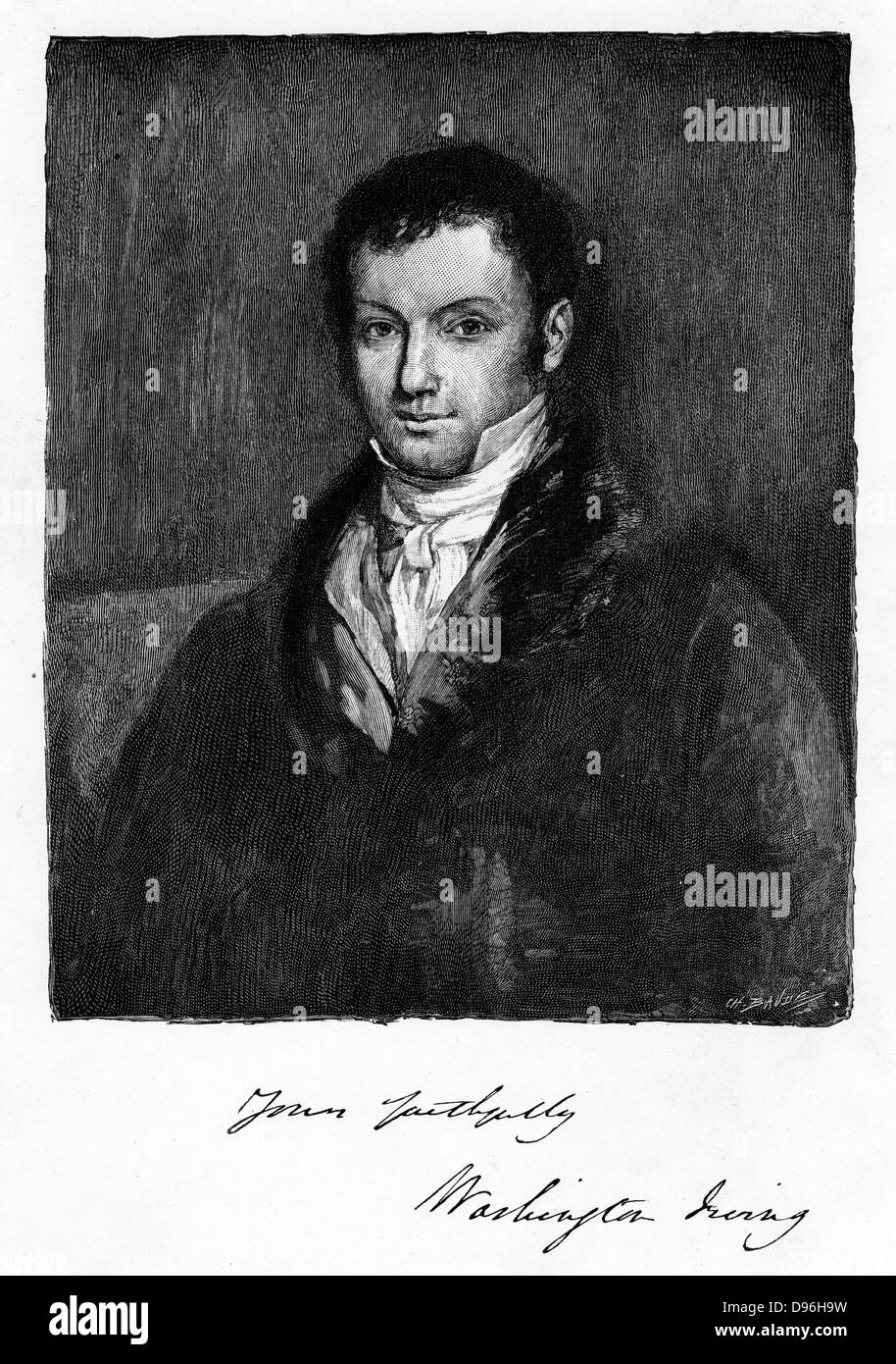 Washington Irving (1782-1859) amerikanischer Mann von Buchstaben, c 1880. Autor von "Rip Van Winkle" und "Die Legende von Sleepy Hollow" (1819-1820). Stockfoto