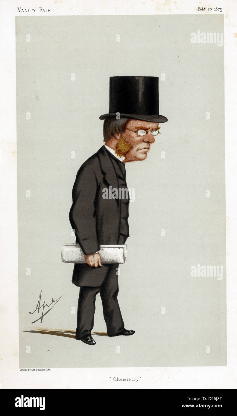 Lyon Playfair (1819-98) Schottischer Chemiker, Politiker und Administrator. 'Ape' (Carlo Pellegrini) Cartoon von 'Vanity Fair', London, 20. Februar 1875 Stockfoto
