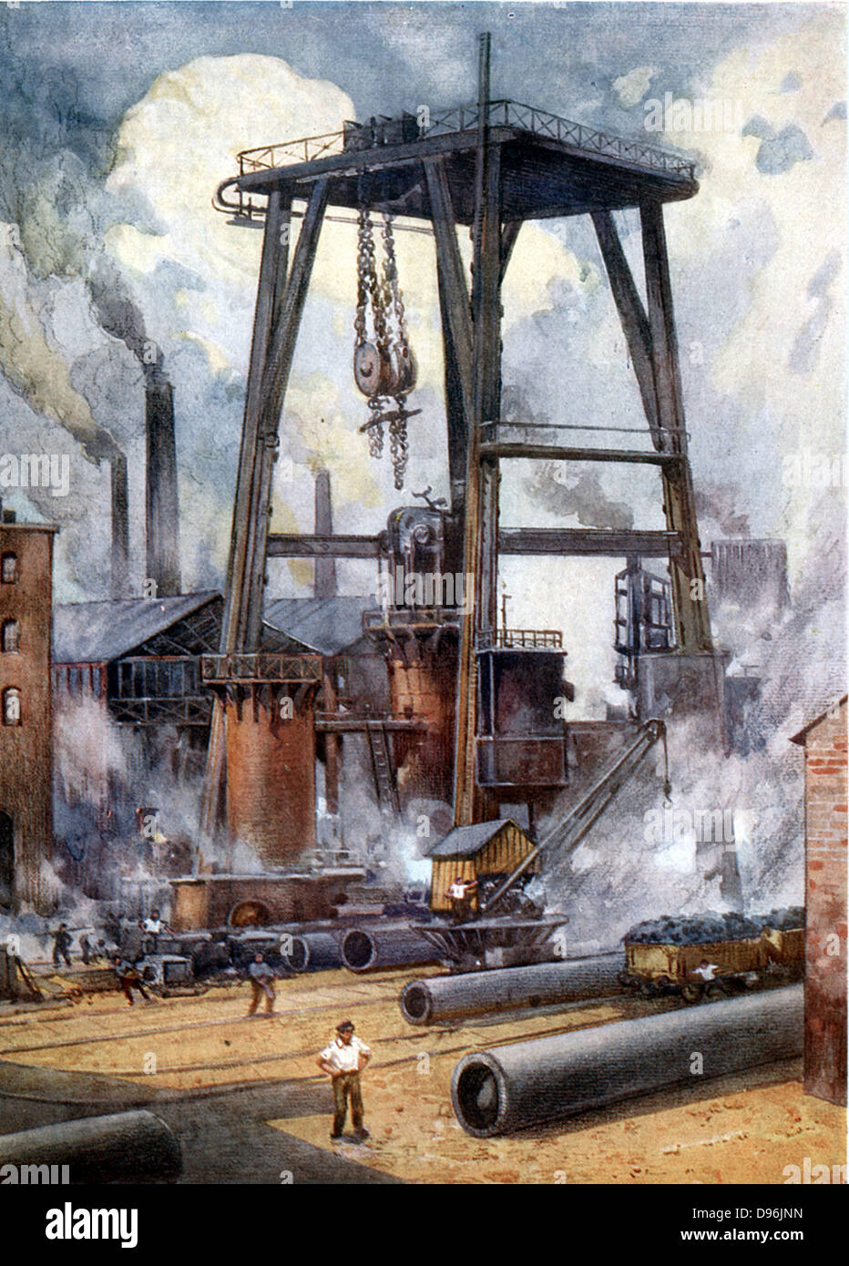 Stahlwerk c1925. Abbildung. Stockfoto