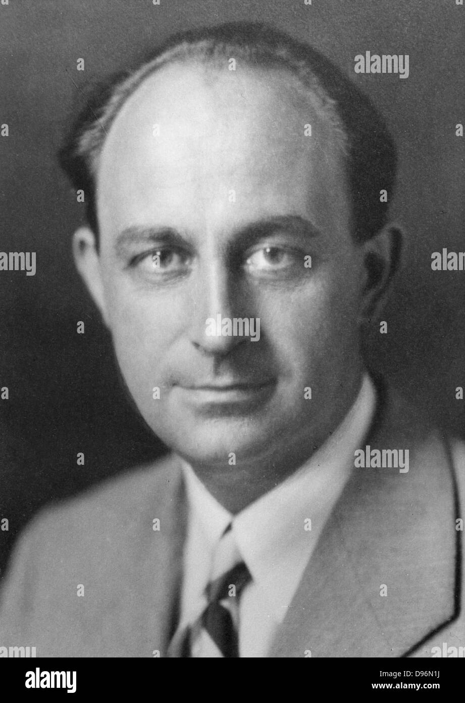Enrico Fermi (1901-1954) italienischer amerikanischer Physiker. Atomenergie. Nobelpreis für Physik verliehen. Stockfoto