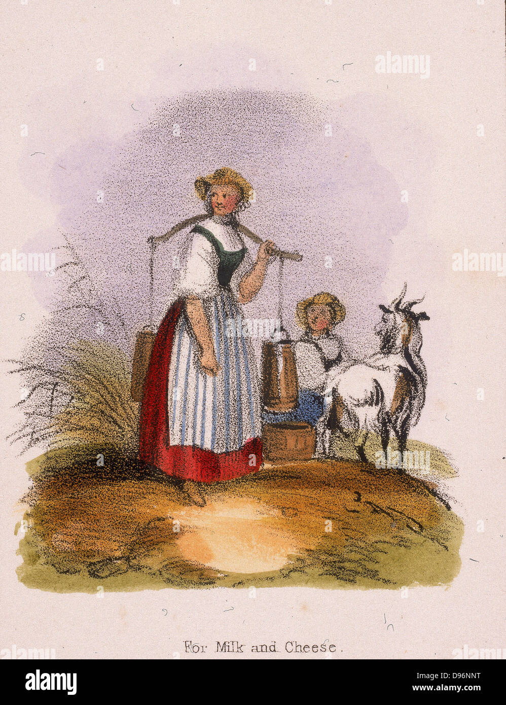 Der Ziege-Keeper. Von "Grafischen Abbildungen von Tieren und deren Utility für den Menschen" London, c1850. Stockfoto