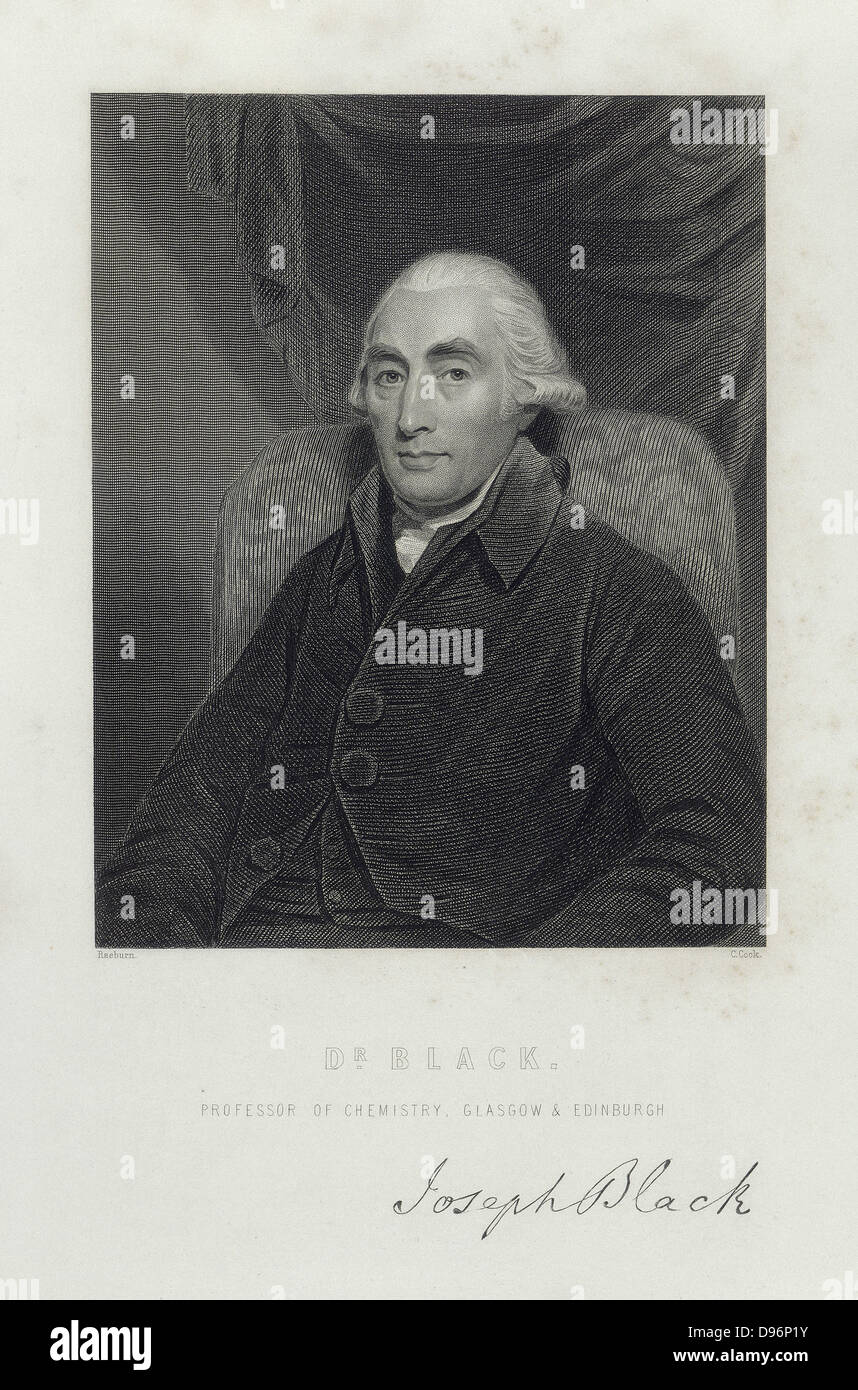 Schottischer Chemiker Joseph Black (1728-99). Stockfoto