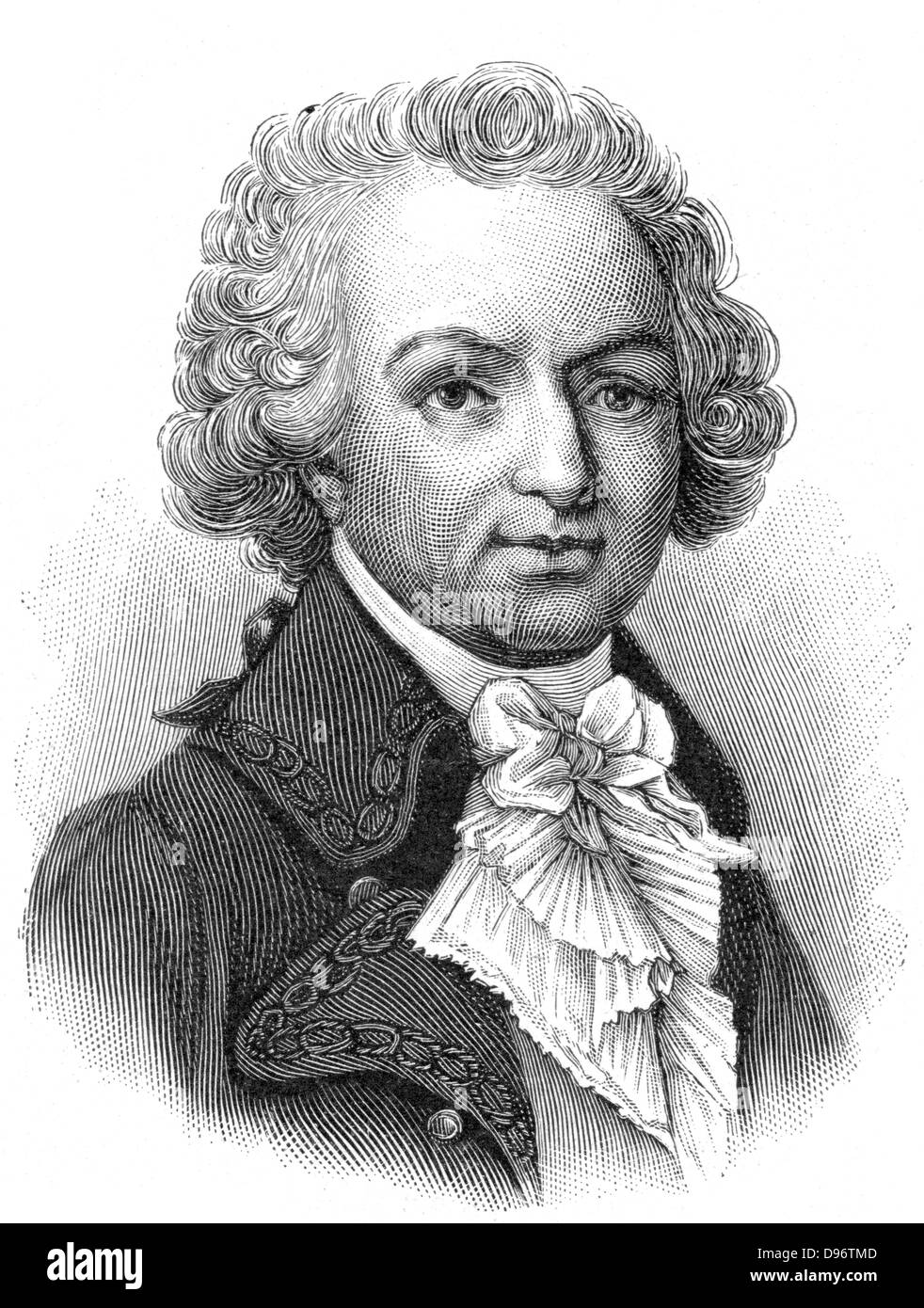 Französischer Soldat Louis Antoine de Bougainville (1729-1811), Navigator und Mathematiker. Zum Fellow der Royal Society Stockfoto