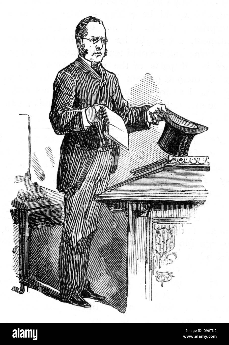 Lyon Playfair (1818-1898), schottischer Chemiker und Politiker, am ersten Tag der neuen Sitzung in die Commons. Er studierte Stockfoto