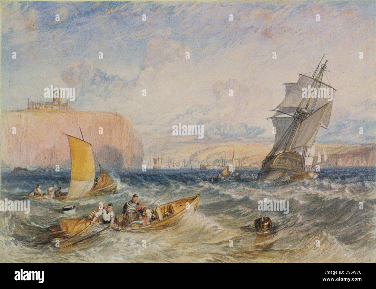 Whitby' c1824: der englische Künstler Joseph Mallord Willliam Turner (1775-1851). Aquarell auf Papier. Stockfoto