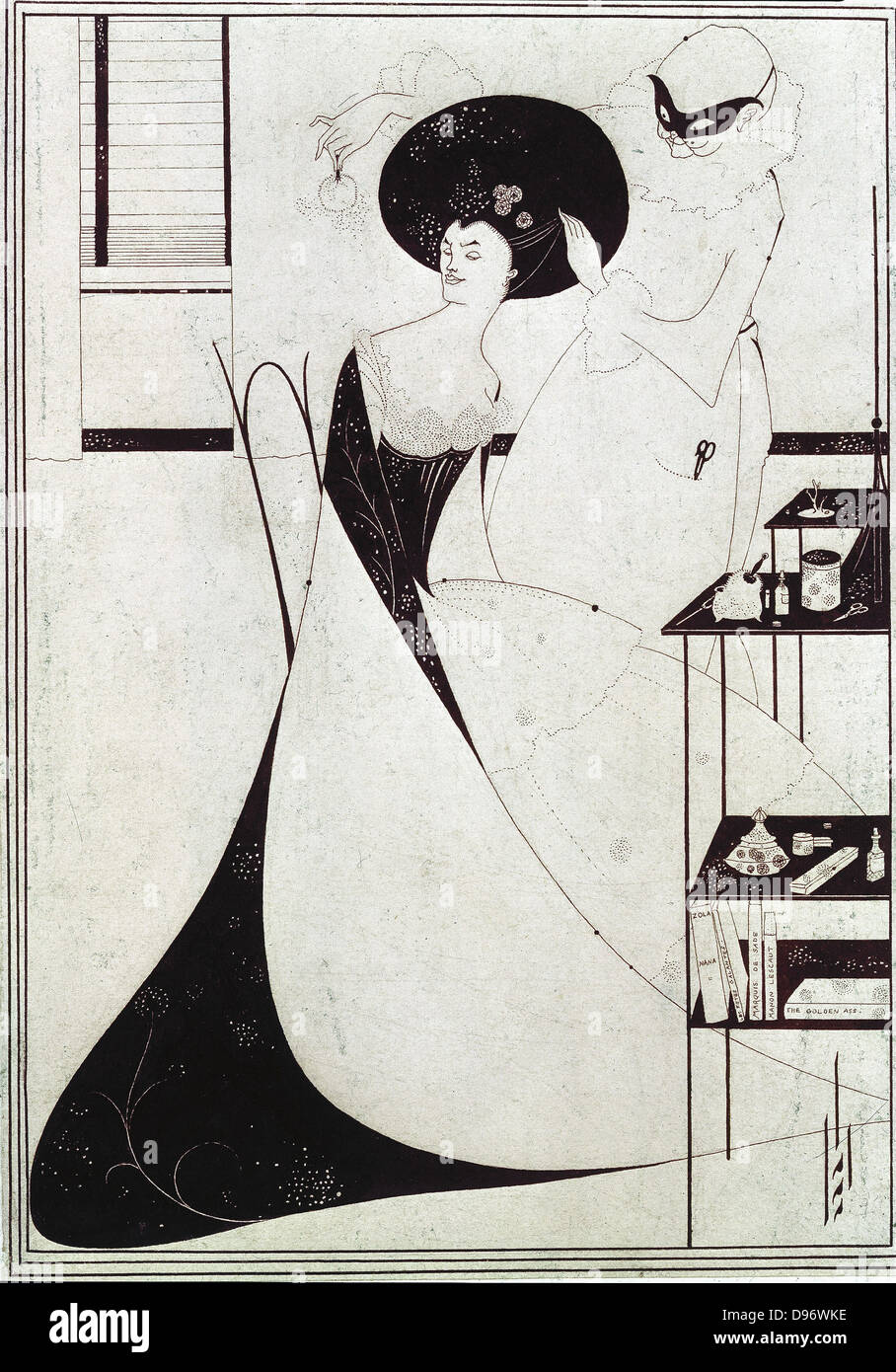 Die Toilette der Salome". Abbildung für Oscar Wildes "Salome", zweite Version. Aubrey Beardsley (1872-1898) Englischer Illustrator. Stockfoto
