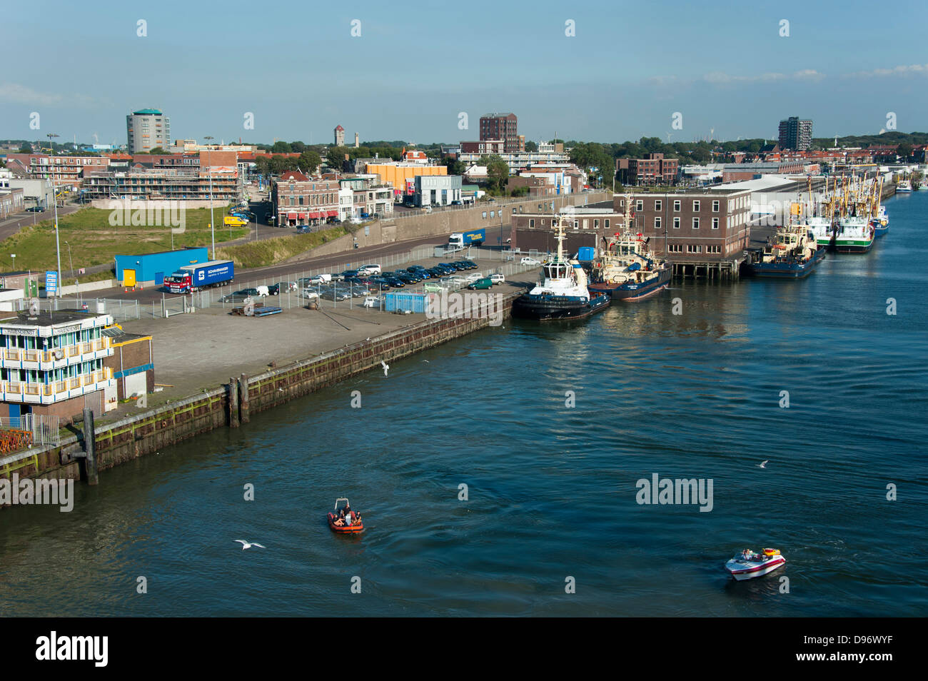 Hafen von IJmuiden, Amsterdam, Niederlande, Europa, Hafen, Hafen, IJmuiden, Amsterdam, Niederlande, Europa Stockfoto