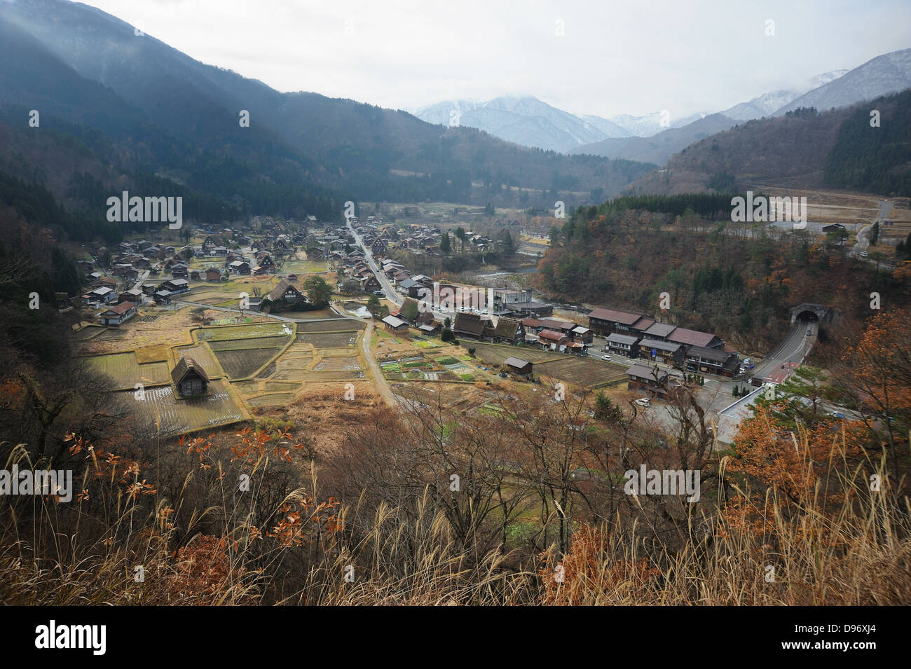 Ōgimachi Dorf in Shirakawago Stockfoto