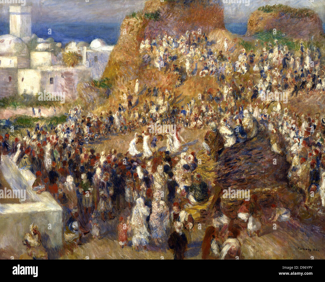 Die Moschee "(arabische Feiertag) 1881: französische Maler Pierre August Renoir (1841-1919). Öl auf Leinwand. Stockfoto