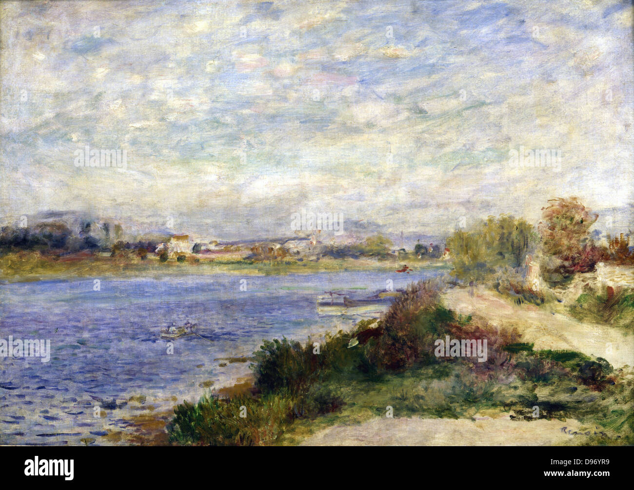 Die Seine bei Argenteuil "1873: französische Maler Pierre August Renoir (1841-1919). Öl auf Leinwand. Stockfoto