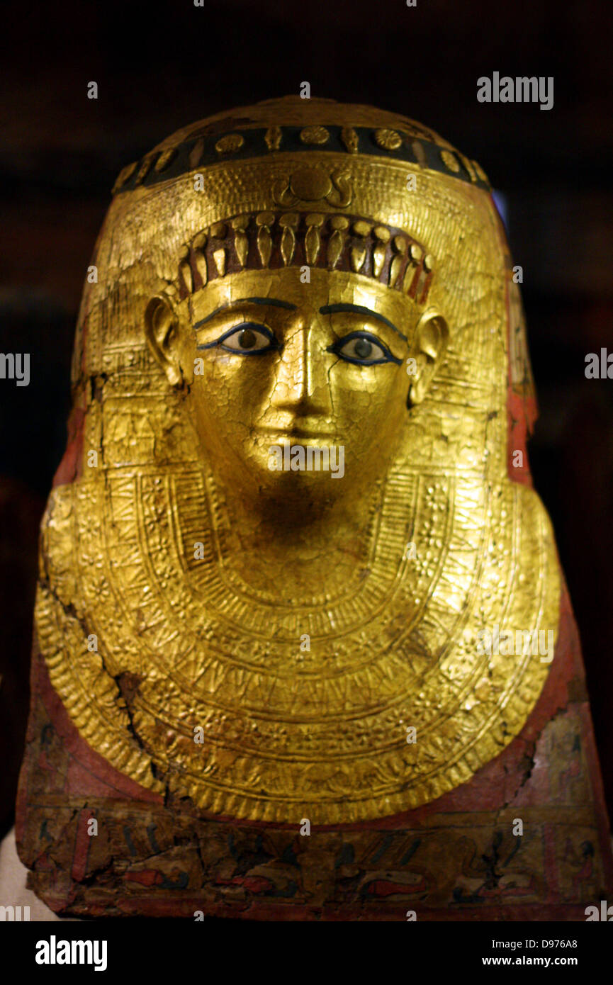 Fall von inneren Sarg der Nespamal, zeigt die Göttin Nut. 27-Dynastie, 12:00 Stockfoto
