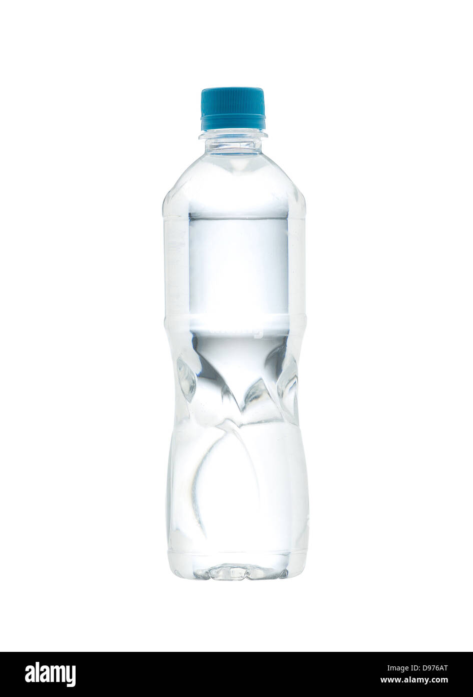 Trinkwasser-Flasche mit leeren Etiketten für Ihre Werbung Stockfoto