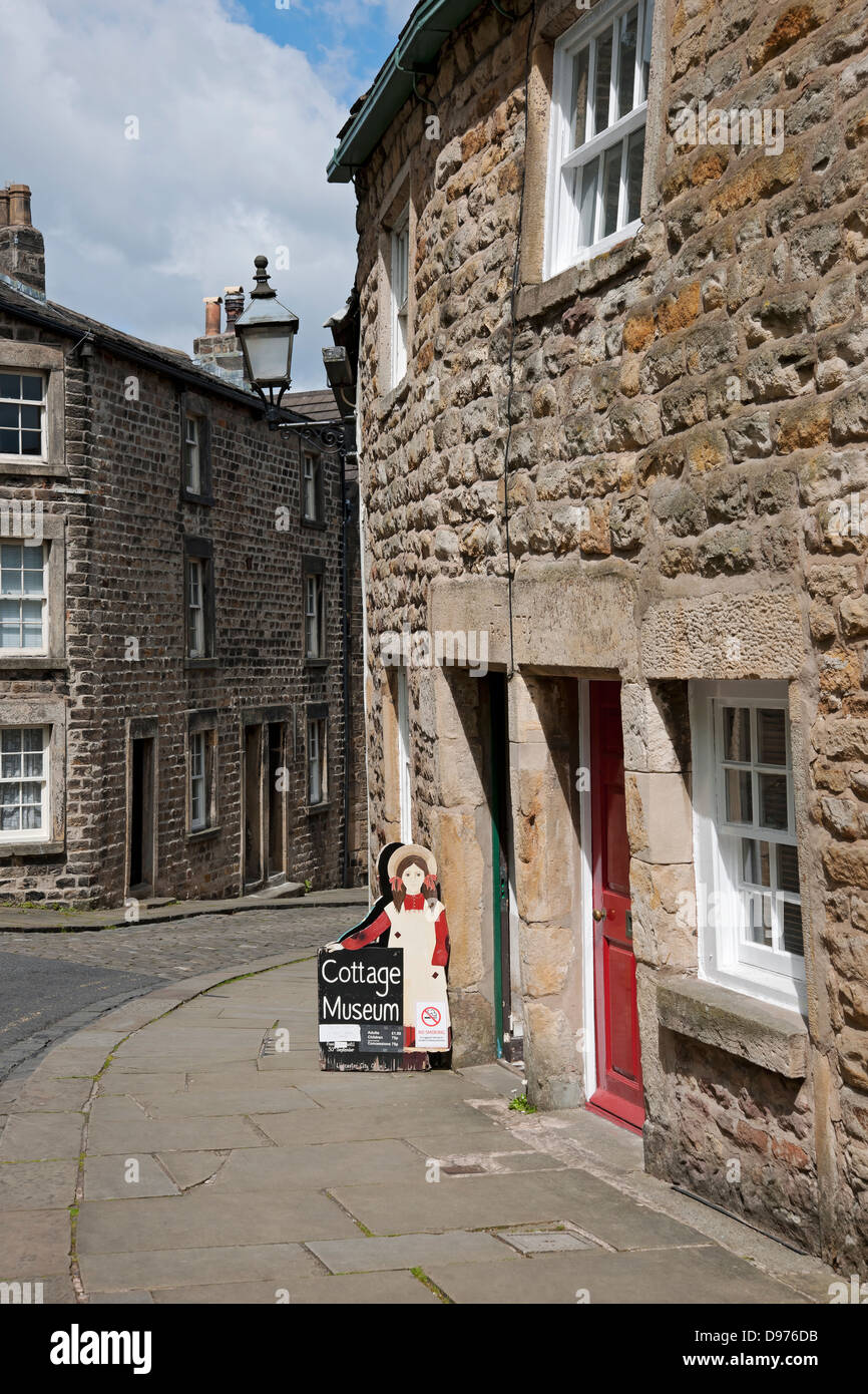 Das Cottage Museum vor dem Castle Hill Lancaster Lancashire England Großbritannien Großbritannien Großbritannien Großbritannien Großbritannien Großbritannien Großbritannien Großbritannien Großbritannien Großbritannien Stockfoto