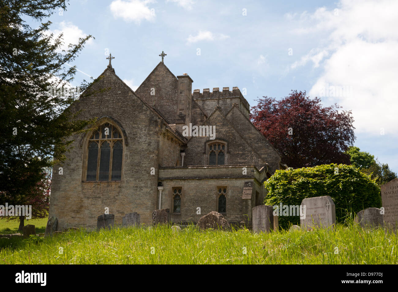 Pfarrkirche, Chedworth, Gloucestershire, UK. Stockfoto