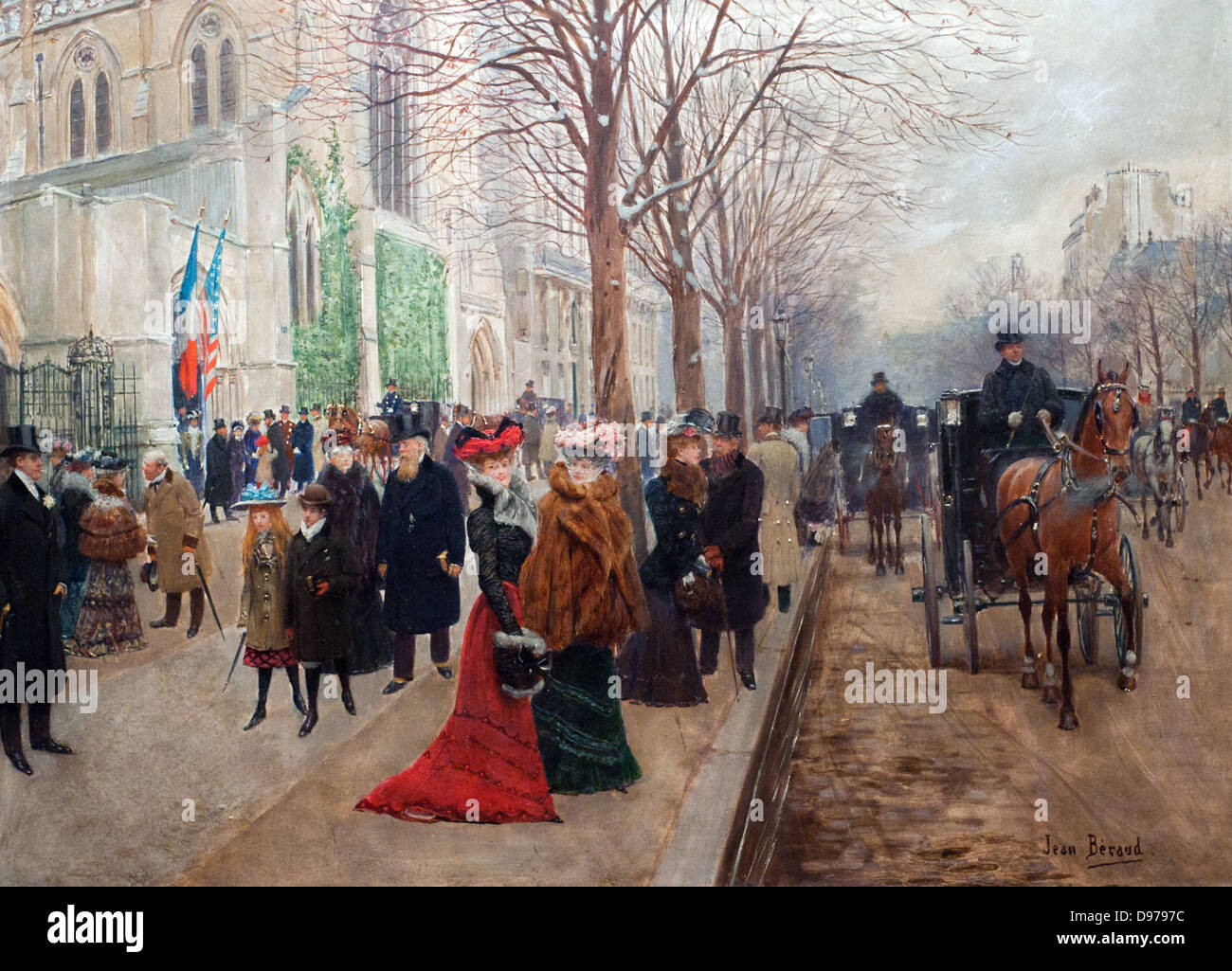 Jean Béraud Après Schlüsselstellungen À l'Église De La Sainte-Trinité 1900 Carnavalet-Museum - Paris Stockfoto