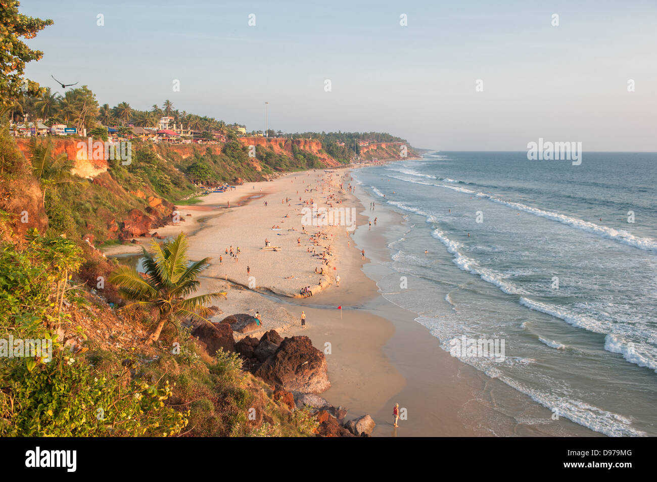 Varkala Beach, Kerala, Indien Stockfoto