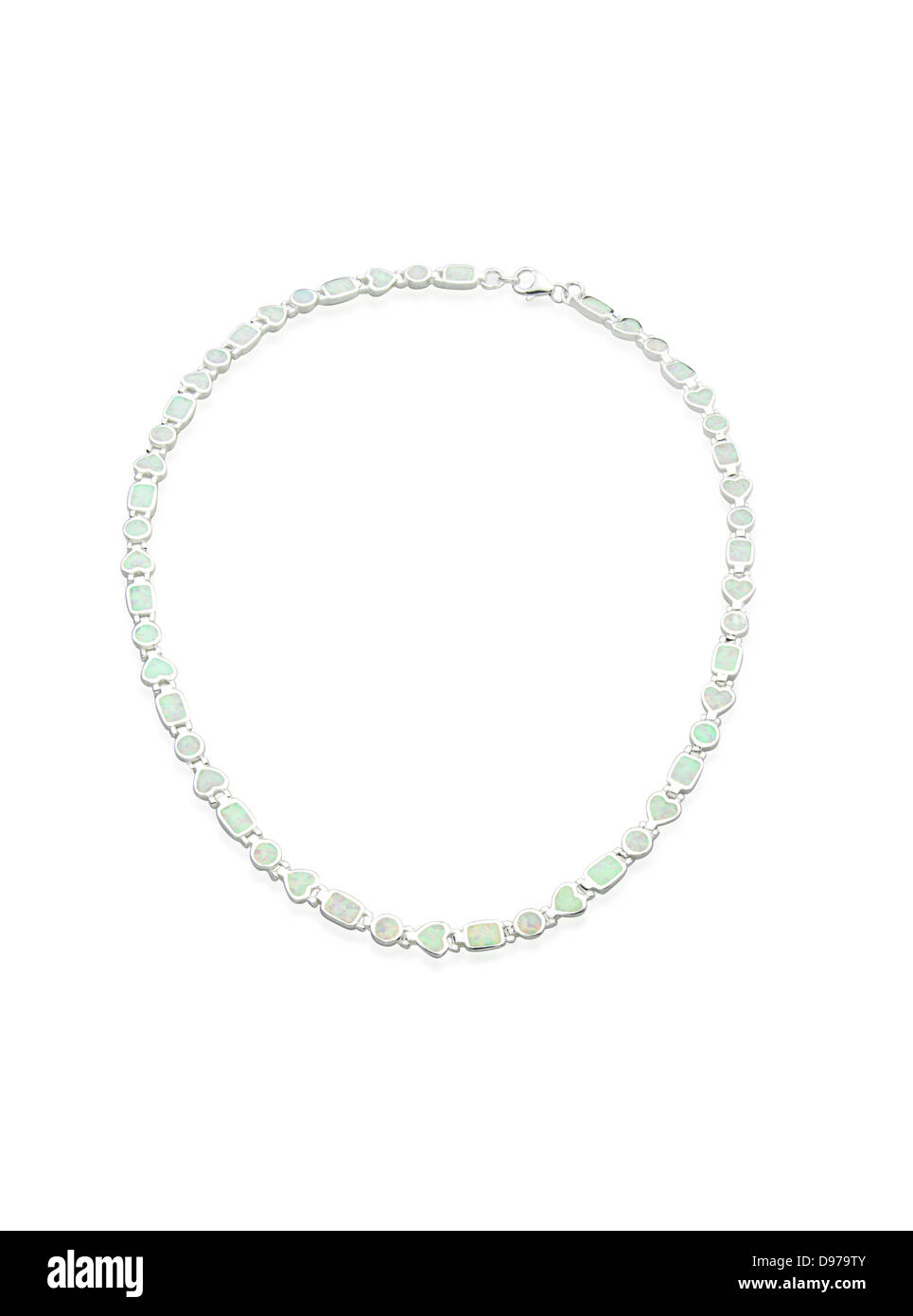 Schöne Halskette mit Türkis verziert Stockfoto