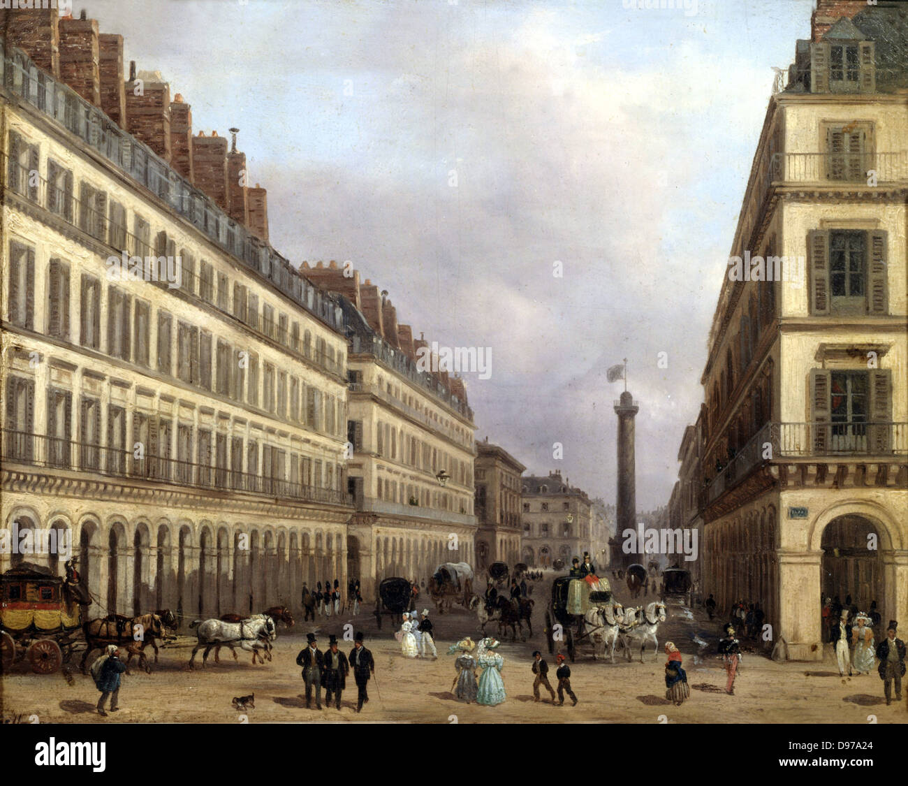 Giuseppe Canella Rue Castiglione in Paris 1829 Carnavalet-Museum - Paris Stockfoto