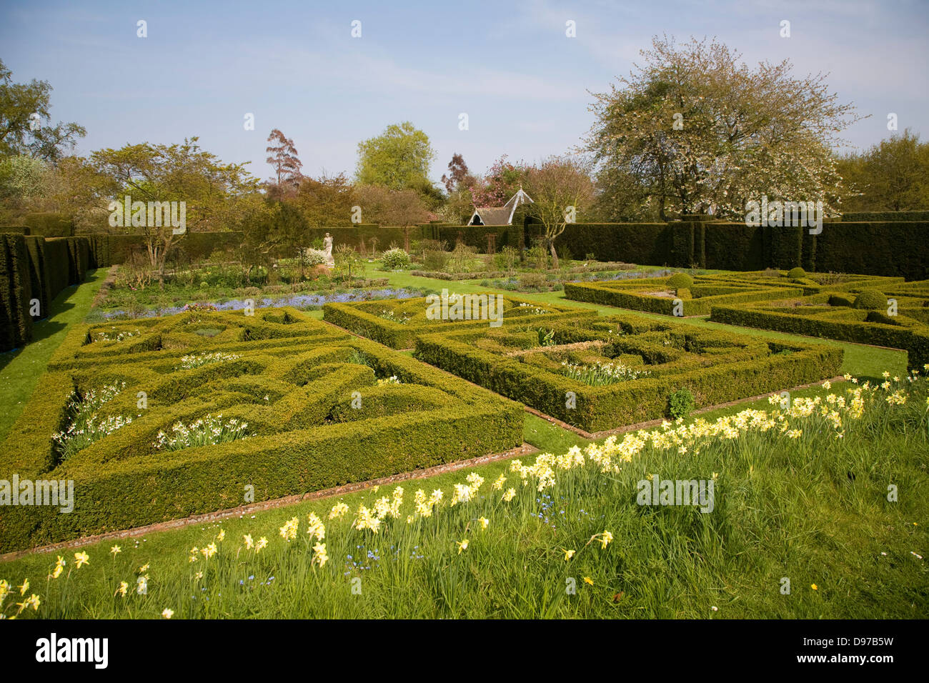 Garten in Helmingham Hall, Suffolk, England Stockfoto