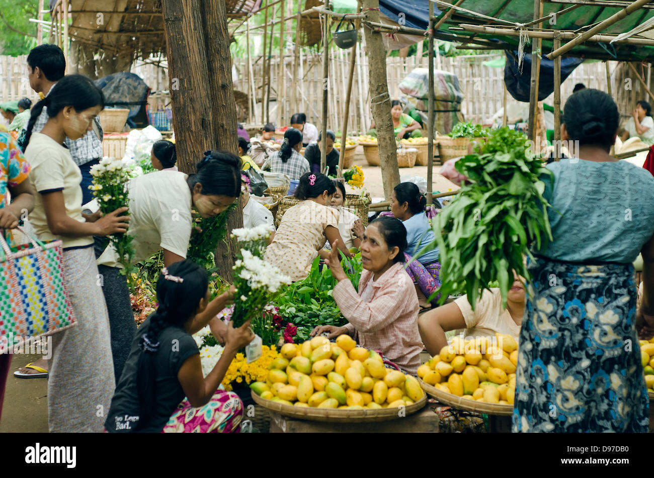 Nyaung-U (Bagan), Markt, Burma Stockfoto