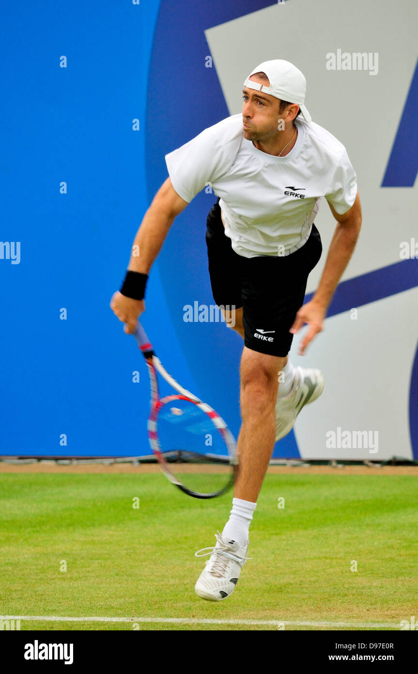 Benjamin Becker (Deutschland) bei den Aegon Tennis Championship, Queens Club, London. 12. Juni 2013. Stockfoto