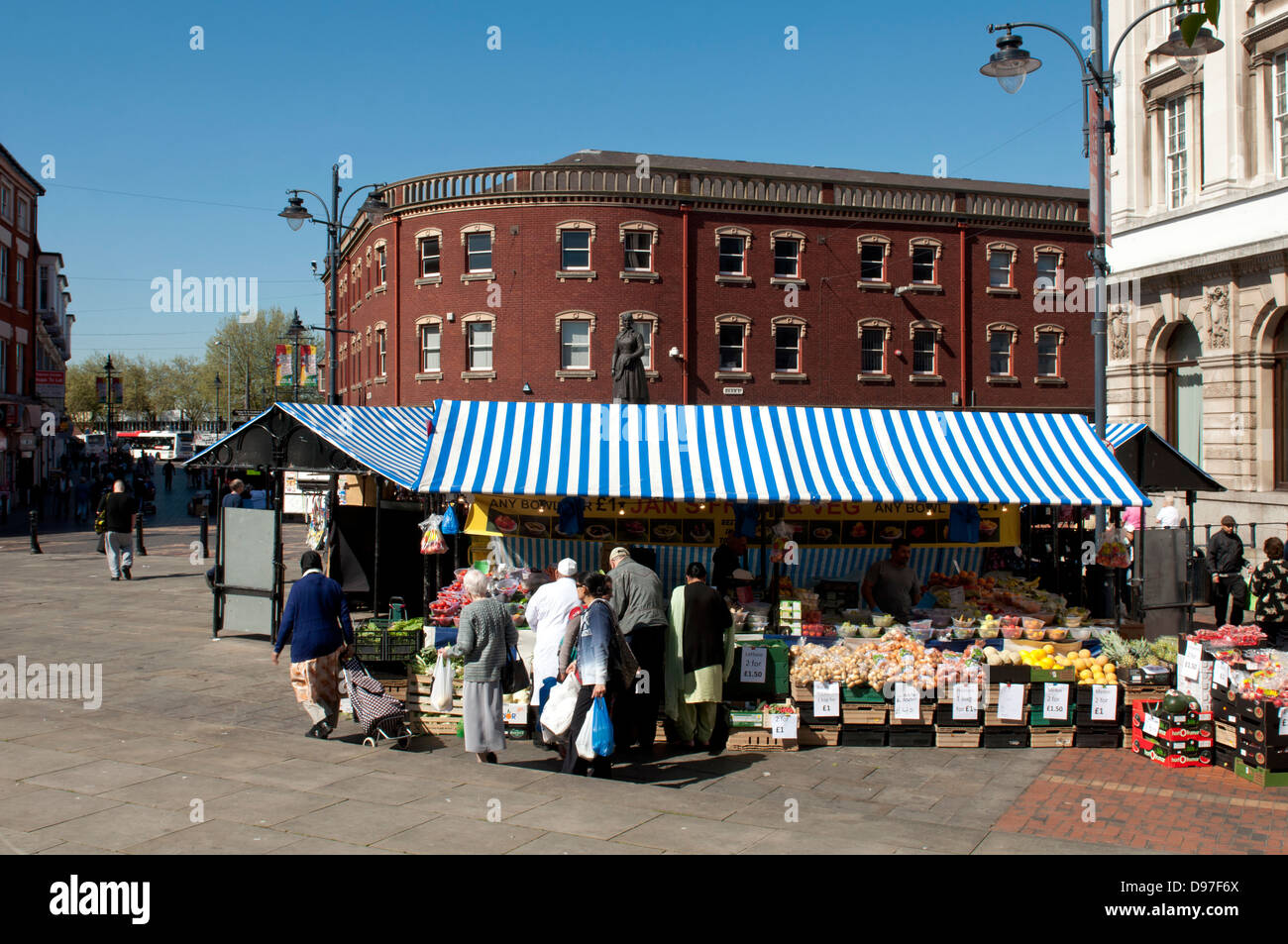 Markt in Walsall Town Center, West Midlands, England, UK Stockfoto