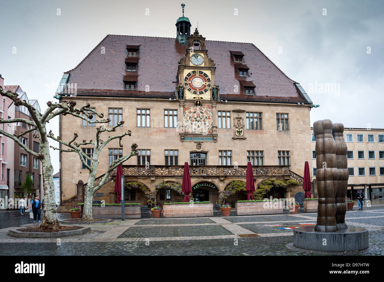 Rathaus, Heilbronn am Neckar, Deutschland. Europa. Stockfoto