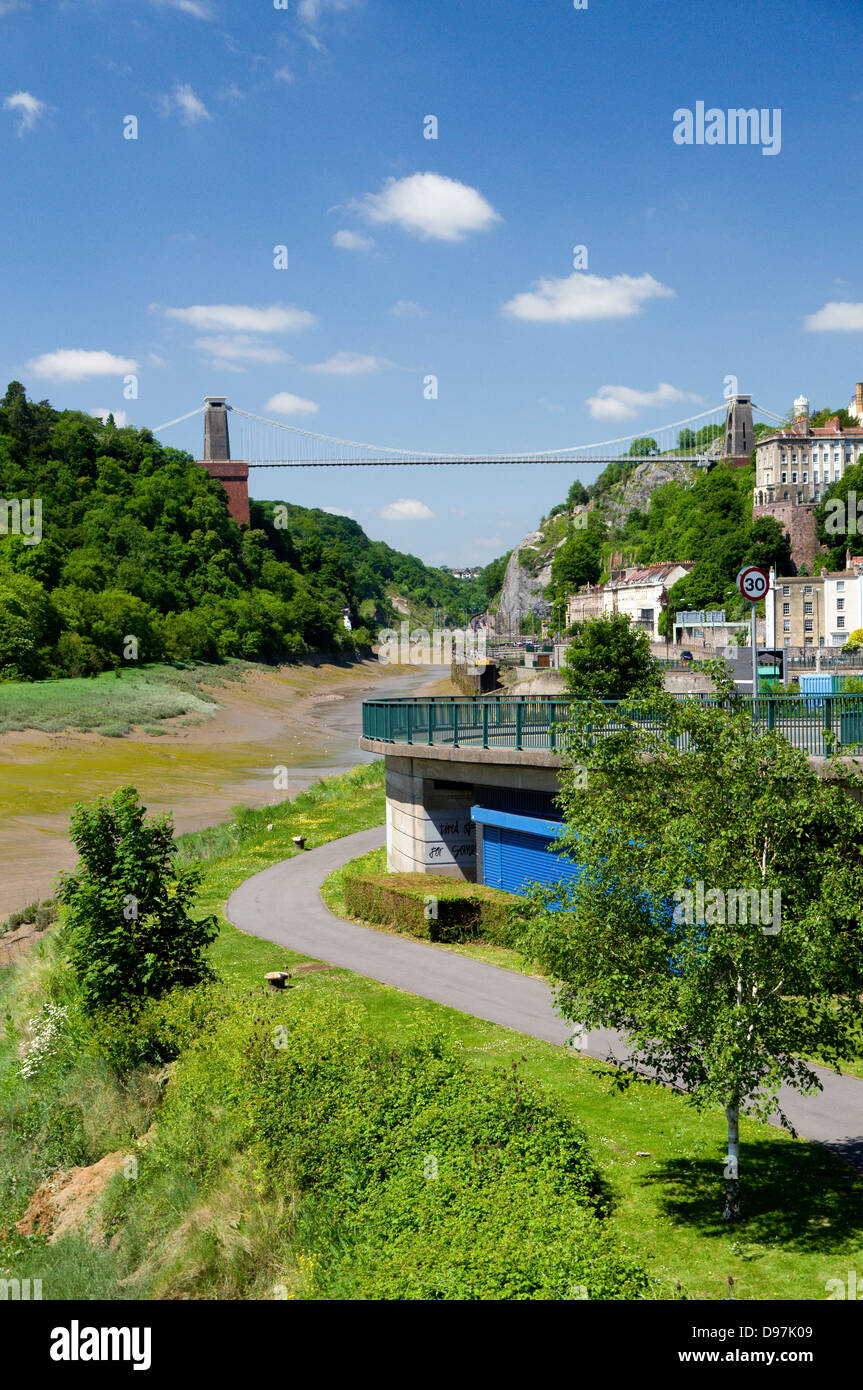 Clifton Suspension Bridge und den Fluss Avon-bristol Stockfoto