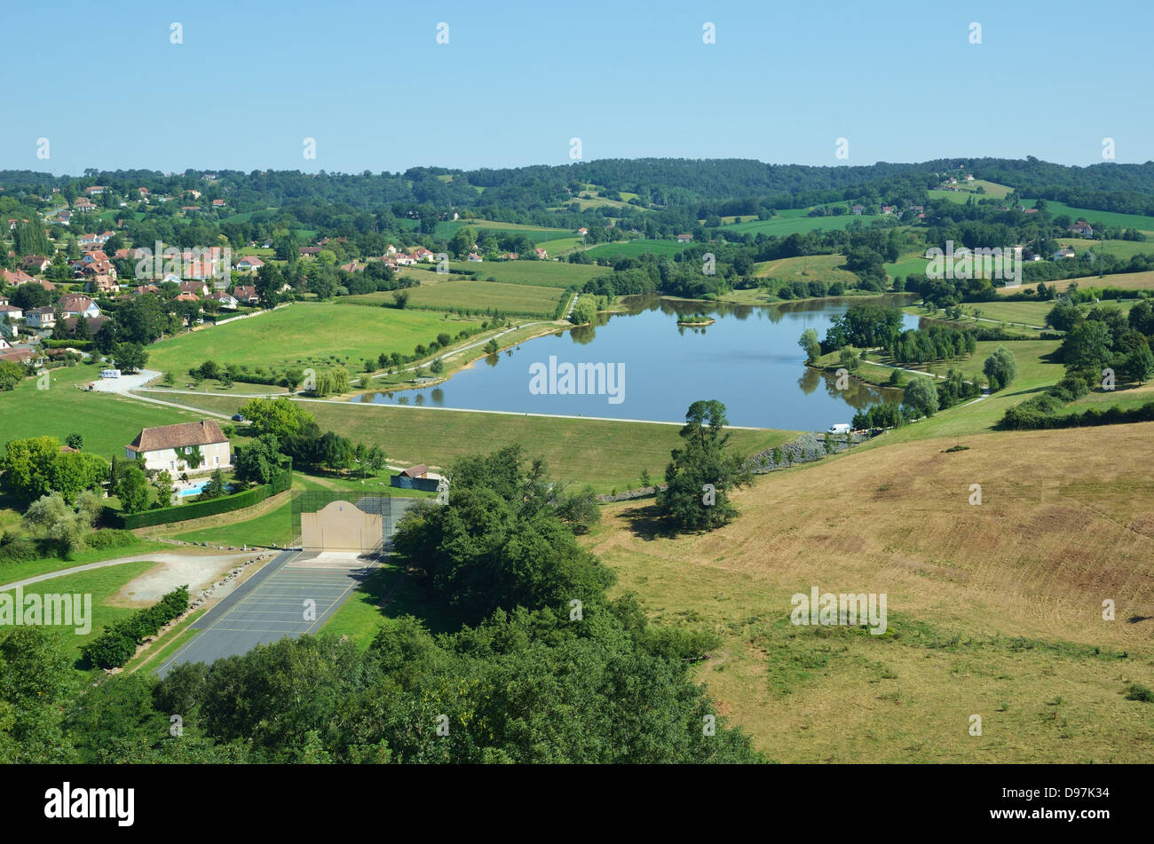 Französische Stadt Orthez und seine Umgebung Stockfoto