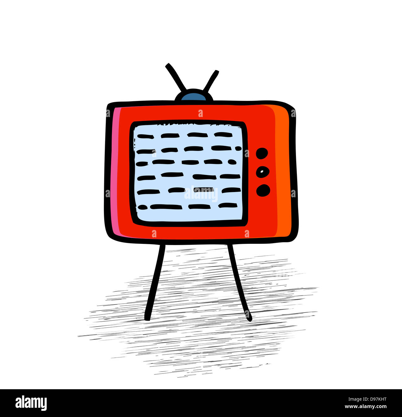 Retro-TV-Gerät. Stockfoto