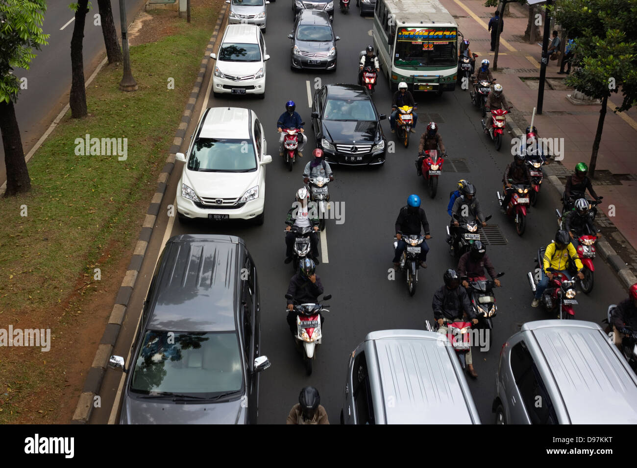 Verkehrsstaus, Jakarta Stockfoto