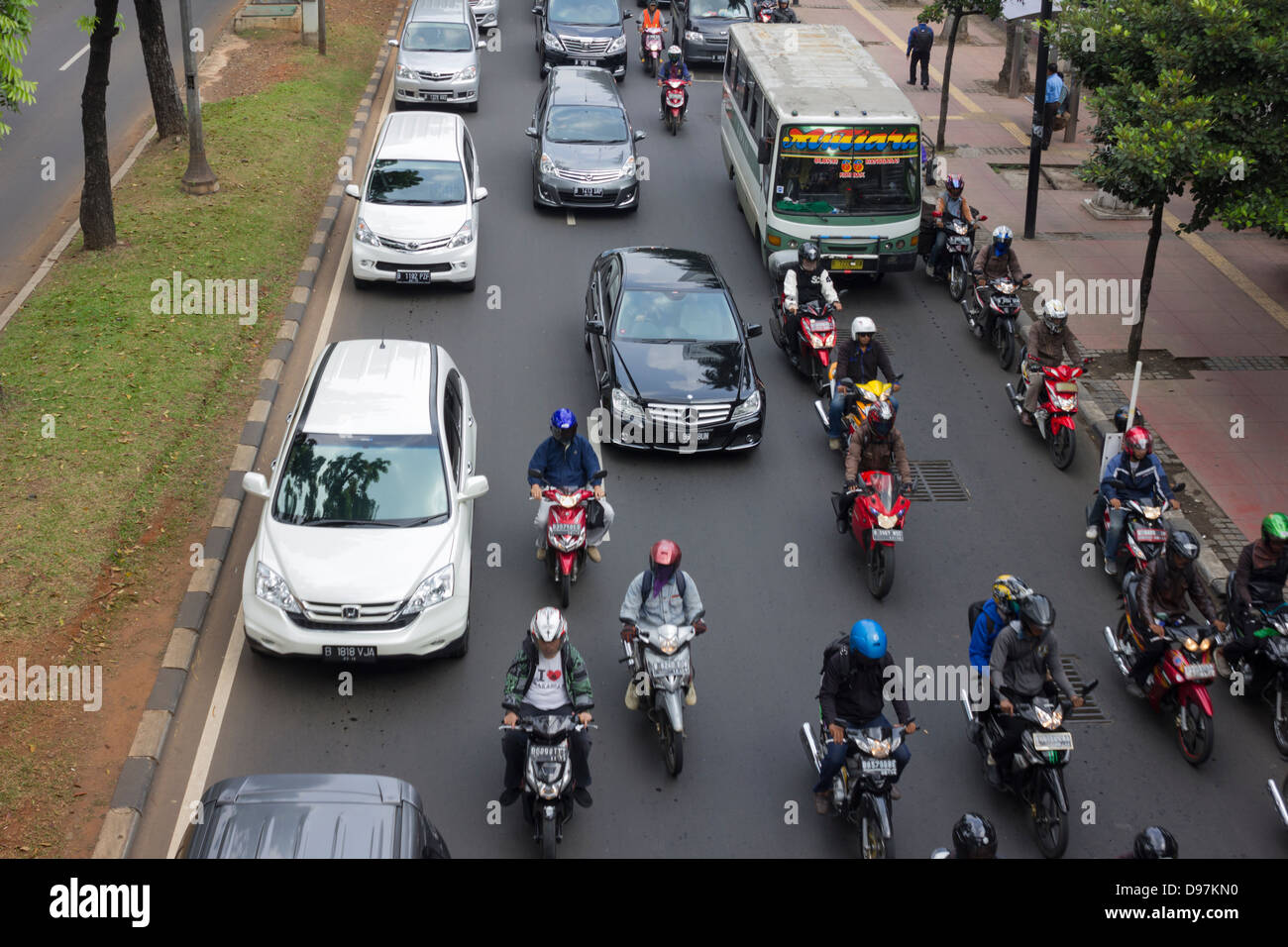 Verkehrsstaus, Jakarta Stockfoto