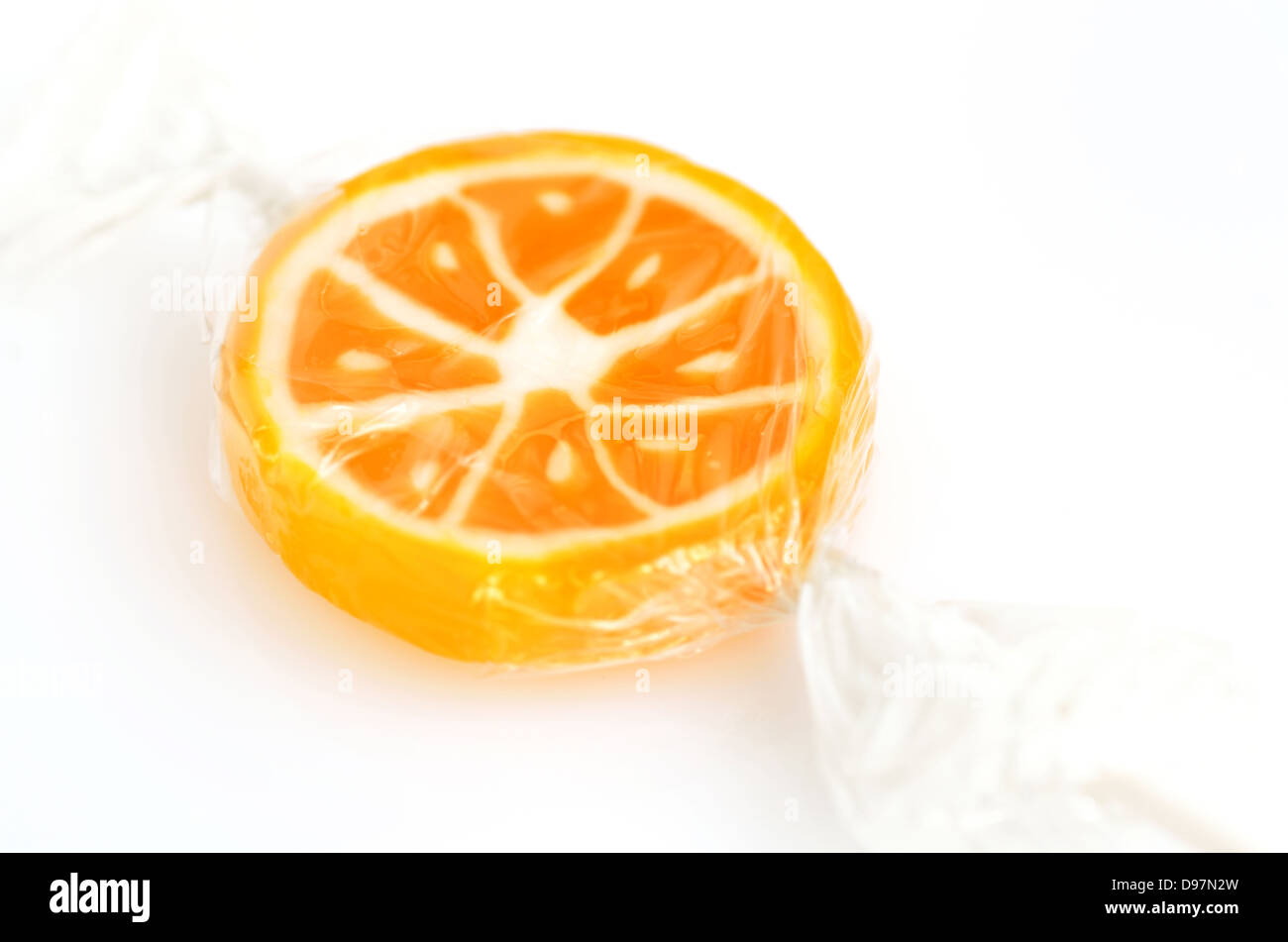 Orange lollipop Stockfoto