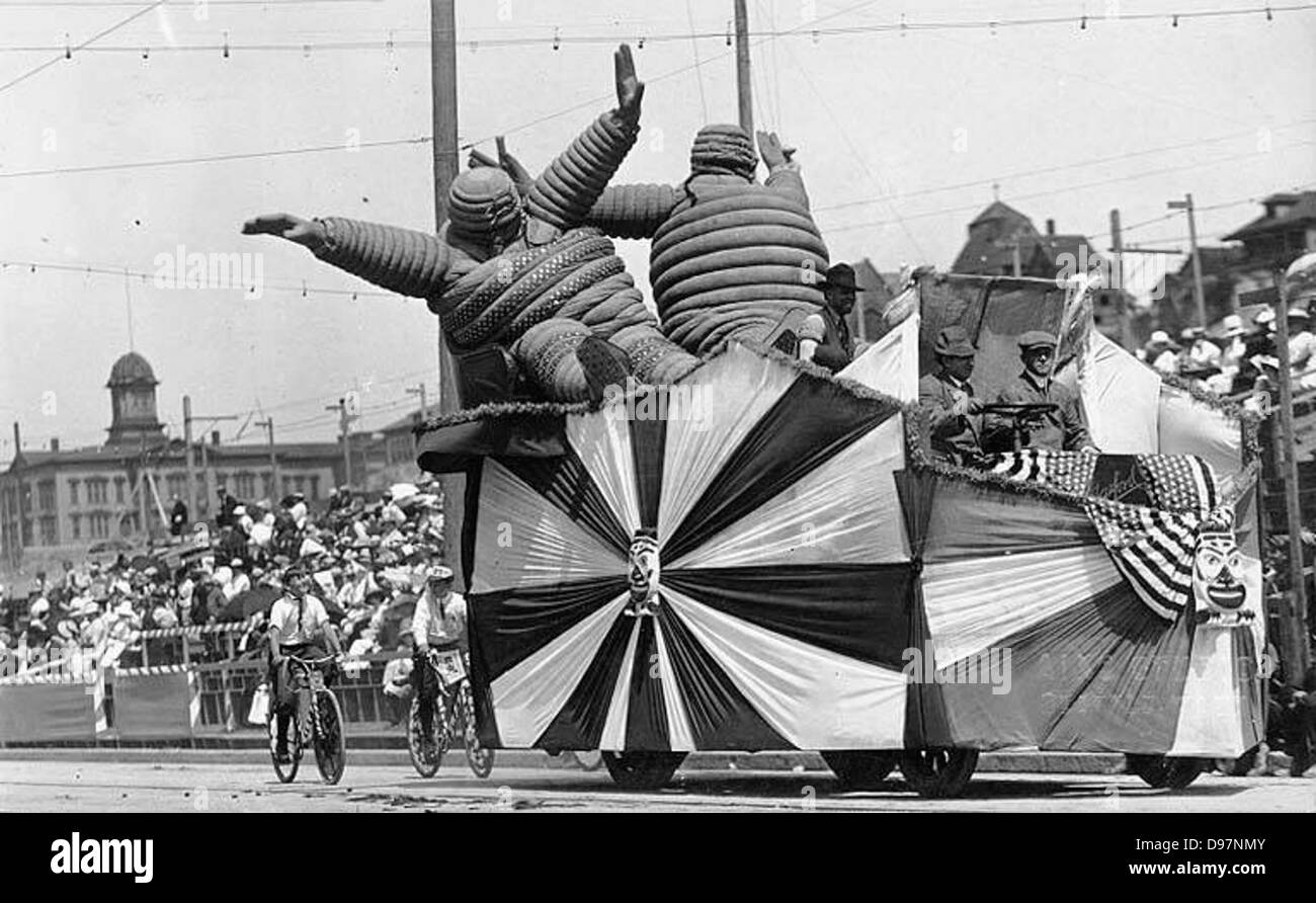 Potlatch Parade float Stockfoto